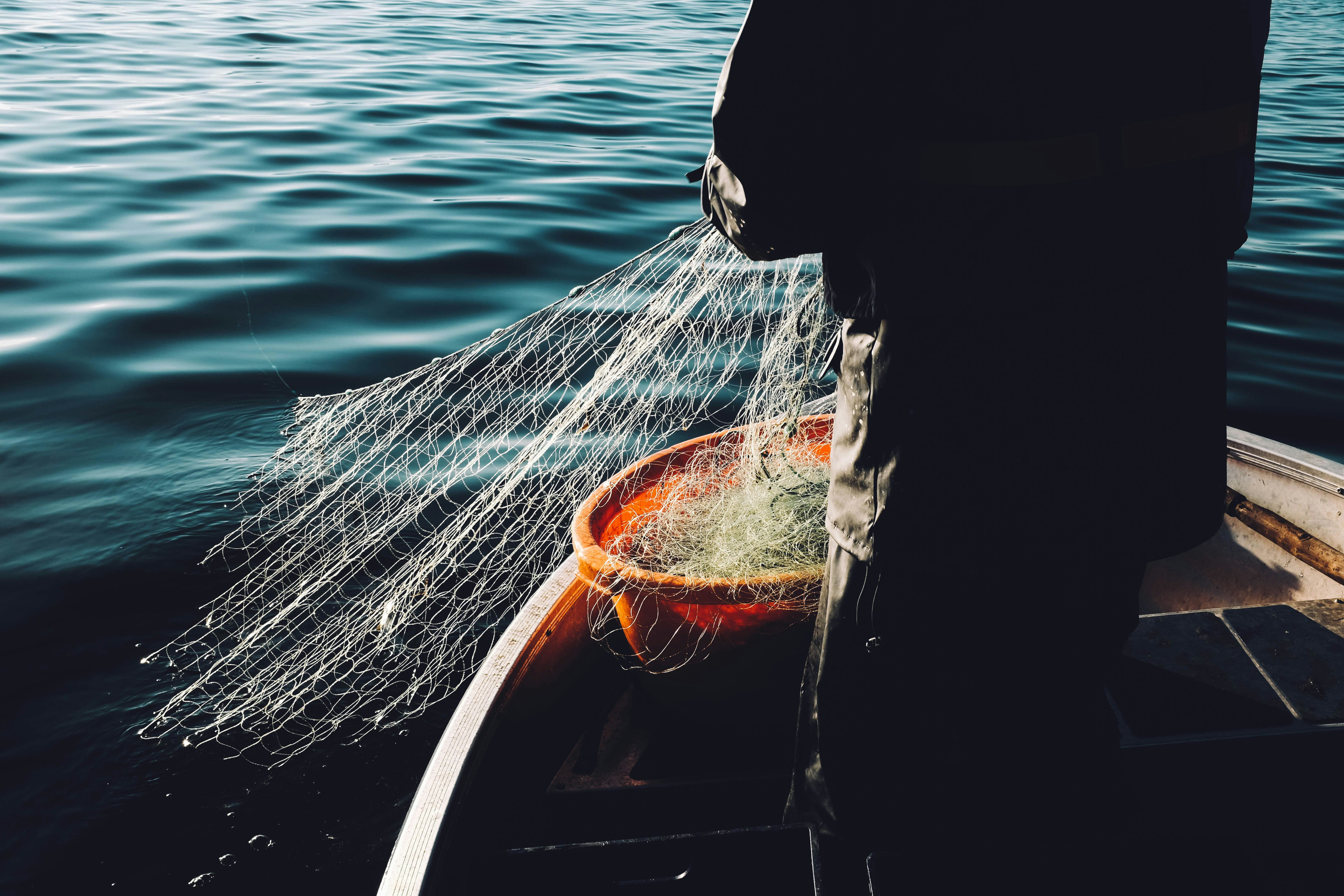 Porto de pesca e logística marítima
